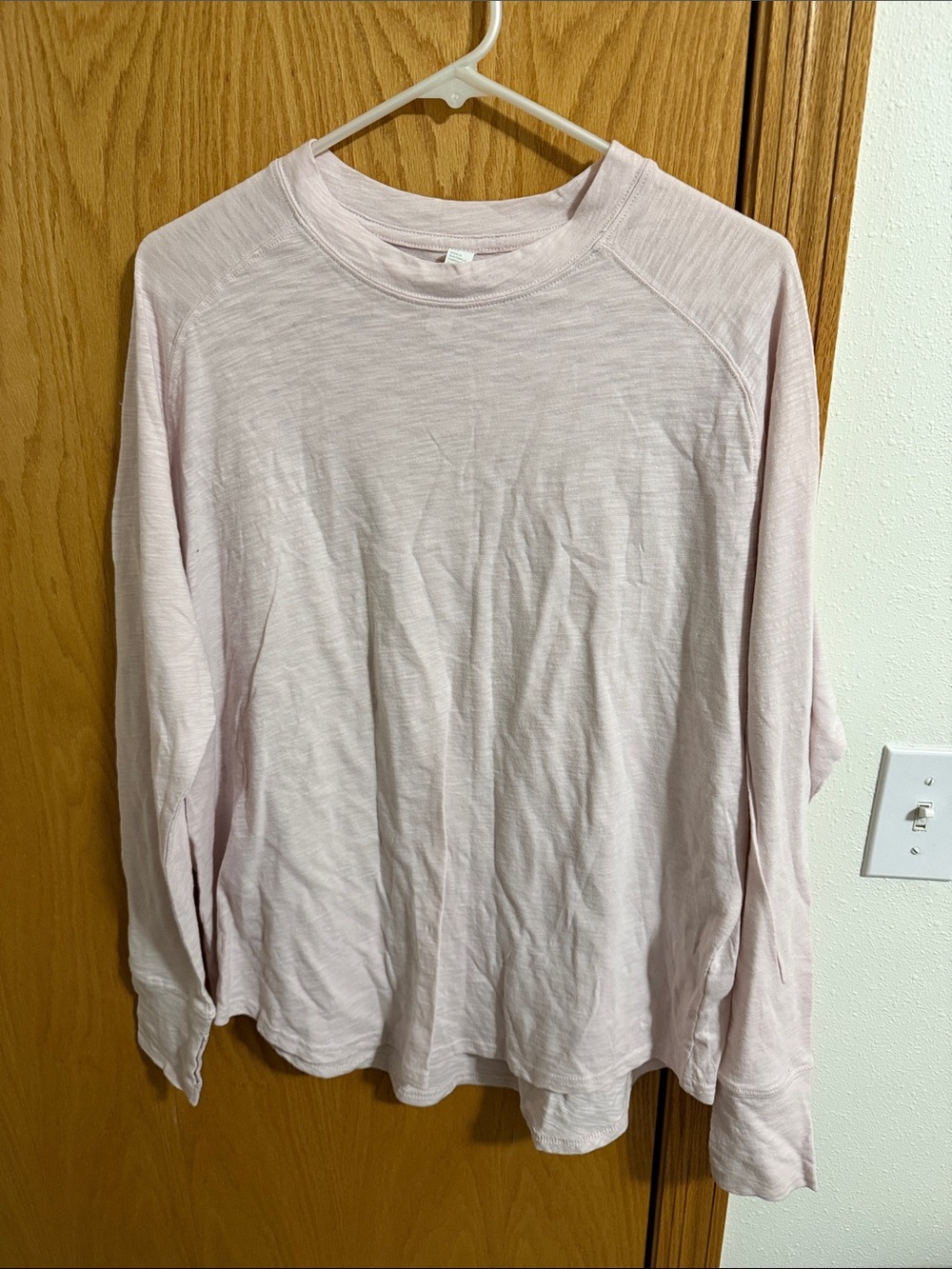 Zella Pale Pink Long-Sleeve Crew Tee